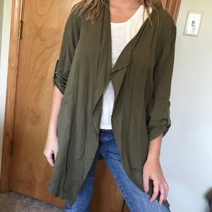 Very J Open Olive Green Cardigan Size Small
